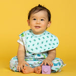 Dino and Cactus Organic Reversible Bib