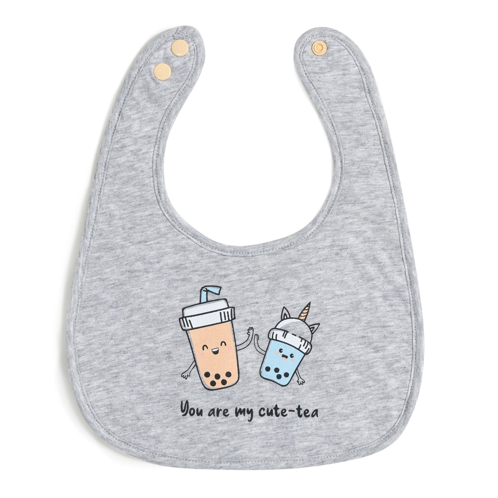 
            
                Load image into Gallery viewer, Mummy and Me Bubble Tea Organic Reversible Bib
            
        