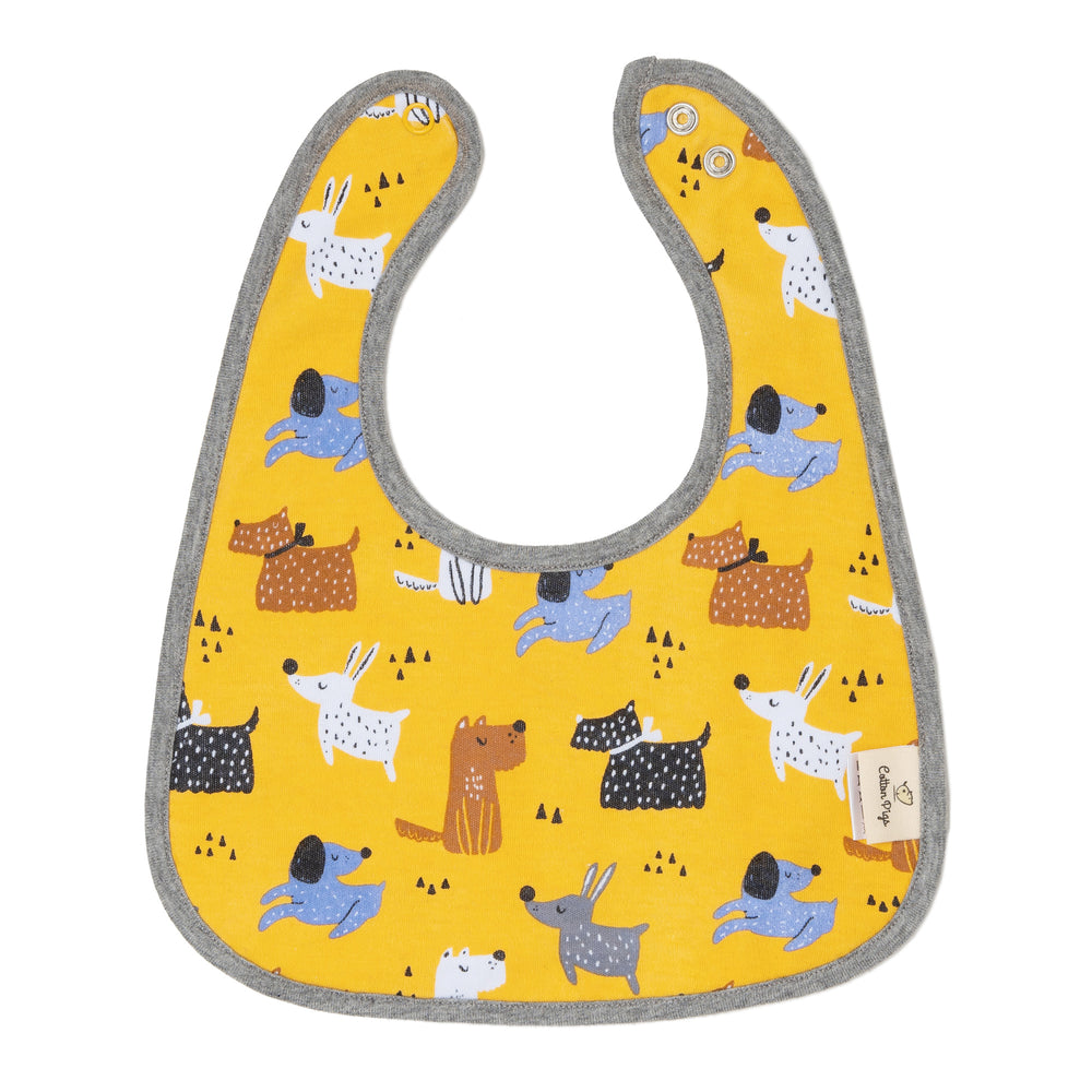 Colourful Dogs Organic Reversible Bib