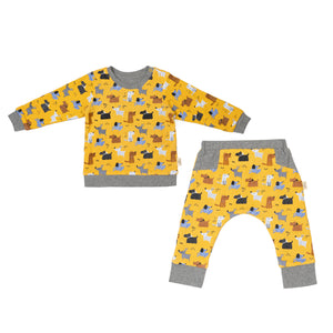 Colourful Dogs Reversible Jumper Pants Set