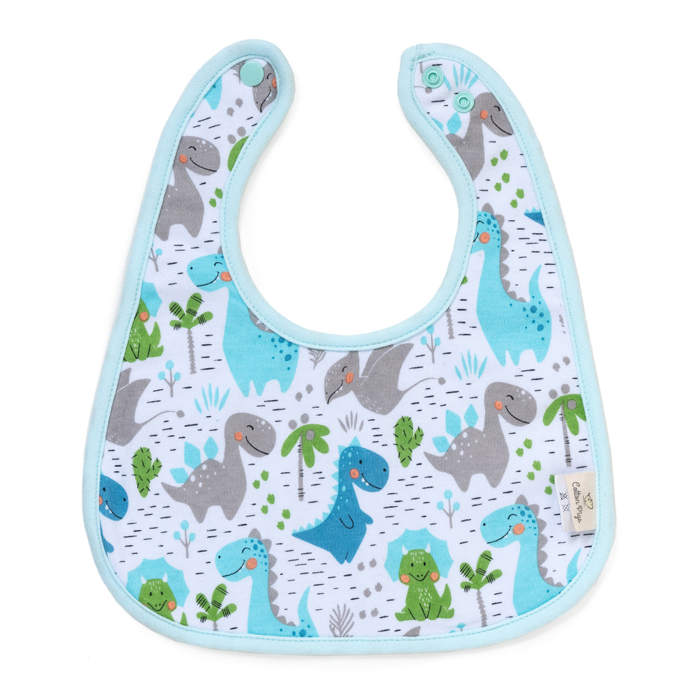 Dino and Cactus Organic Reversible Bib