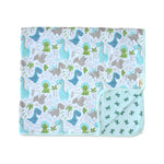 Dino and Cactus Organic Reversible Blanket