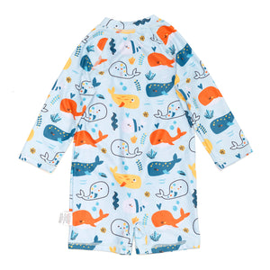 
            
                Load image into Gallery viewer, Gentle Whales Rash Guard Baby Toddler Swimsuit
            
        
