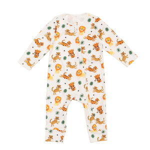 Jungle Cats Organic Zip-Up Sleepsuit