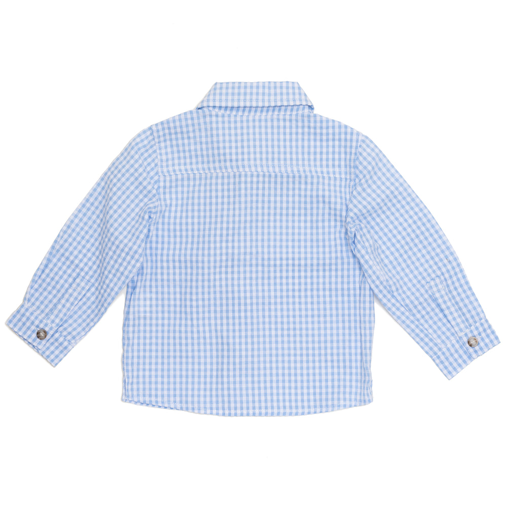 Little Boy's Blue Gingham Shirt