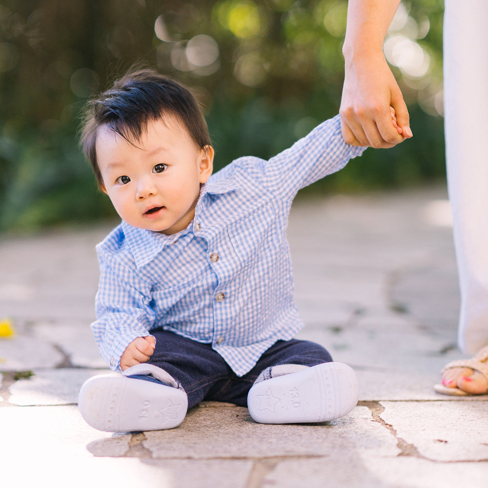 Little Boy's Blue Gingham Shirt