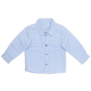 Little Boy's Blue Gingham Shirt