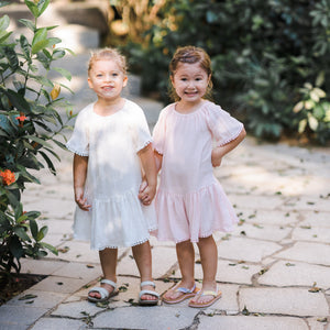 Little Girl's Cotton Candy Muslin Dress