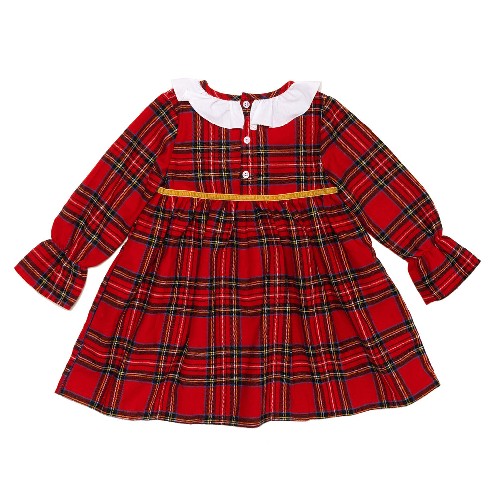 
            
                Load image into Gallery viewer, Little Girl&amp;#39;s Red Tartan Dress
            
        