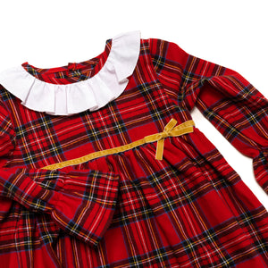 
            
                Load image into Gallery viewer, Little Girl&amp;#39;s Red Tartan Dress
            
        