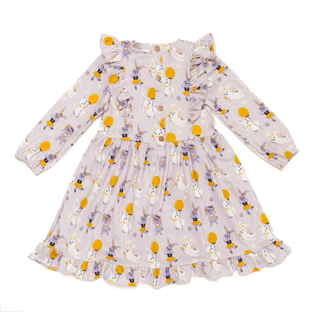 Organic Purple Bunnies Dress