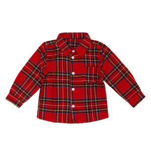 Little Boy's Red Tartan Shirt