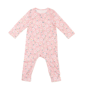 Sakura Organic Zip-Up Sleepsuit