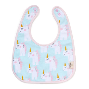 Unicorns and Apples Organic Reversible Bib