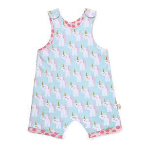 Unicorns and Apples Organic Reversible Romper