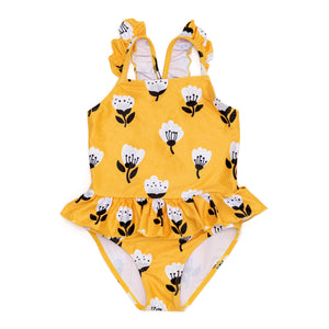 Yellow Tulips Baby Toddler Swimsuit