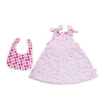Giraffe and Strawberries Bib Set